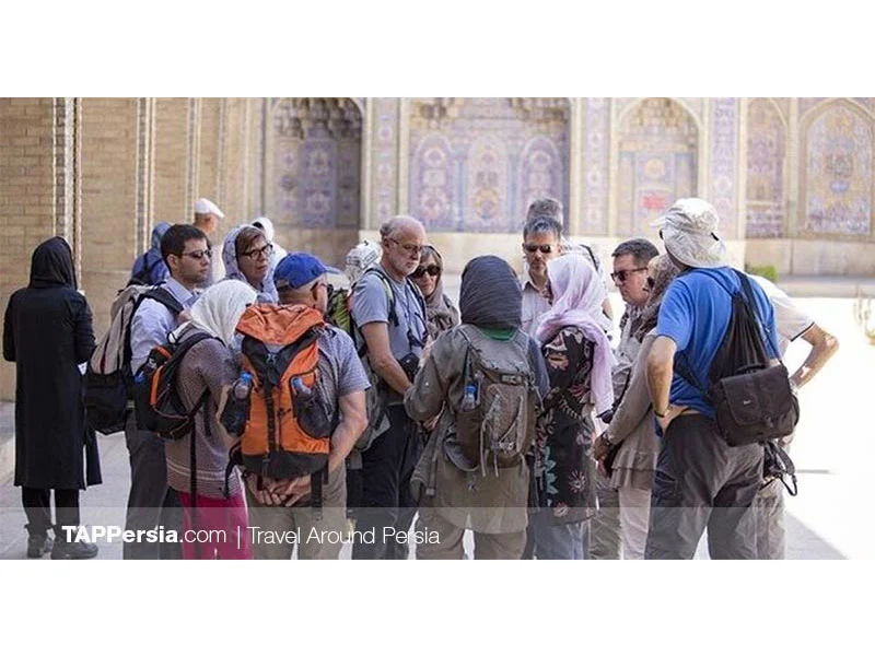 woman tourist in iran